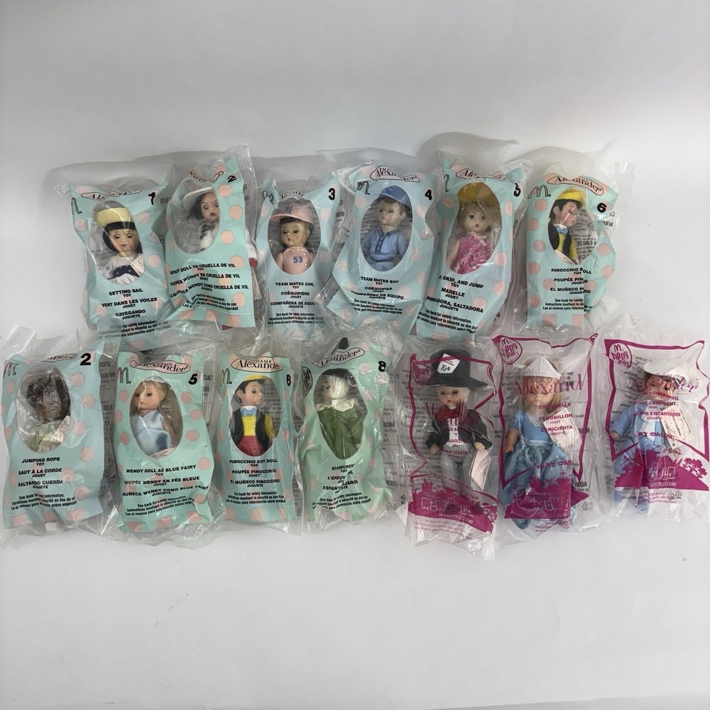 Madame Alexander Happy Meal Toys Lot (13) Pinocchio Scarecrow 2004-2010